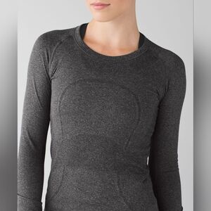 Lululemon Swiftly Tech Long Sleeve Crew (Heathered Black)